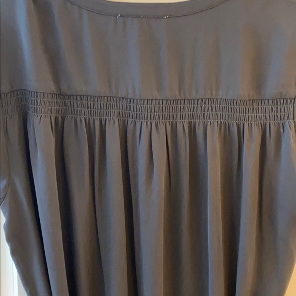 Black DR2 Dress with Ruching and Tie Waist Sz L - Picture 5 of 7